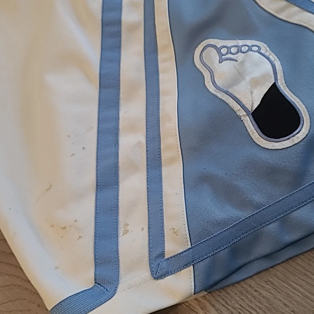 Jordan White and Light Blue Athletic Shorts